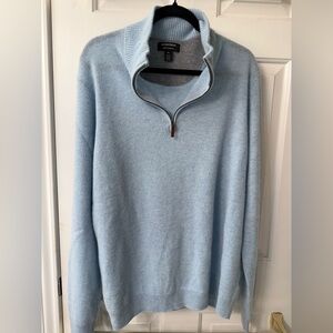 Nordstrom Men's Sky Blue Zip-Up Sweater